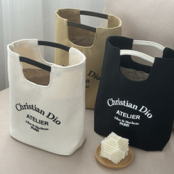 Hands out of the literary canvas, work makeup Mommy bag student rice box bag hand lift bucket library casual cloth bag