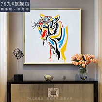 Modern simple hand-painted oil painting Twelve Zodiac living room decorative painting restaurant porch mural pure handmade custom oil painting