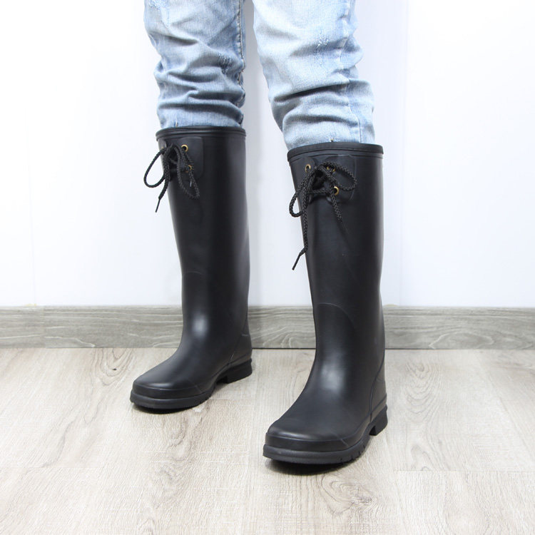 Autumn and winter new quality Korean fashion high-tube rubber rain boots cute sweet water shoes water boots non-slip comfortable rubber shoes - Taobao