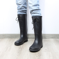 New quality Korean fashion high-drum rubber rainshoes lovely sweet water shoes sauce boots anti-slip comfort shoes