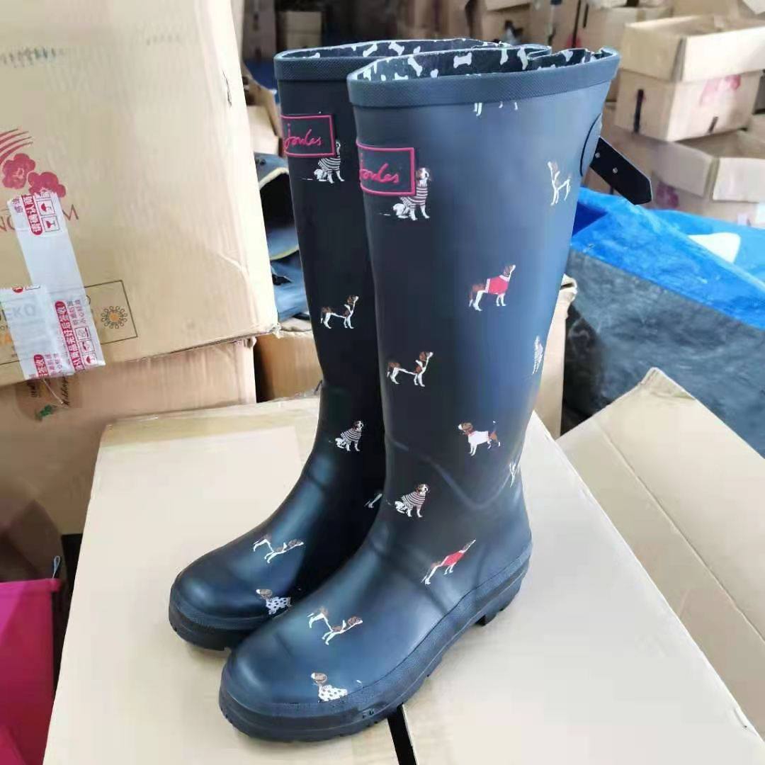 High-top rain boots high-top women's overshoes water shoes women's spring and autumn Korean fashion cute non-slip rubber rain boots