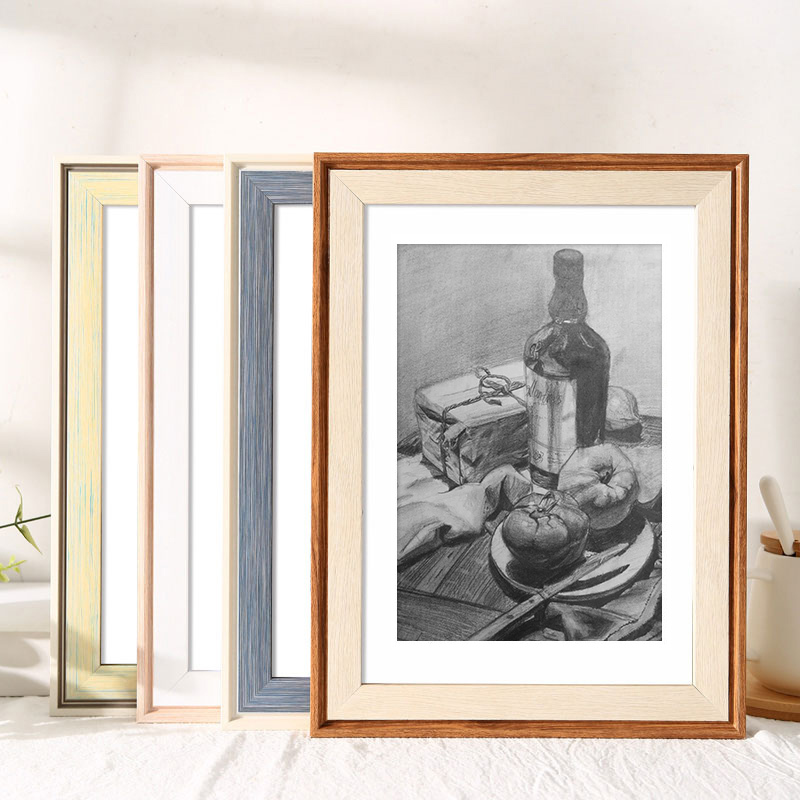 Nordic Style Picture Frame for Mounting 12-Inch 20-Inch Photo Frames, Wall-Mounted A3 A4 Watercolor Decorative Border Strips, 4K 8K Sketch Frame