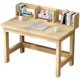 Desk and Bookshelf Integrated Table, Economical Home Computer Desk, Solid Wood Bedroom Student Study Desk, Simple Desk, Minimalist