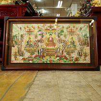 Ximanti Taiwan handmade rice paper murals living room hanging paintings Sakyamuni Buddha handmade wood carving paintings all over the Buddha Pictures