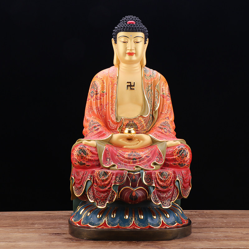 Taiwan's painted Carthamone Buddha statue home to the Saba Sant' Buddhas Pendulum Pieces Brass Statue of the Buddha bronze statue