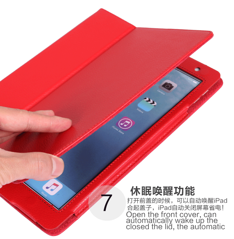 Apple ipad air2 bảo vệ vỏ lưới màu đỏ ipadair2 bao da với ipad ngủ đông Nhật Bản và Hàn Quốc sáng tạo khung chống vỡ a1566 a1567 máy tính bảng cô gái dễ thương vỏ mỏng - Phụ kiện máy tính bảng máy tính bảng kèm bàn phím
