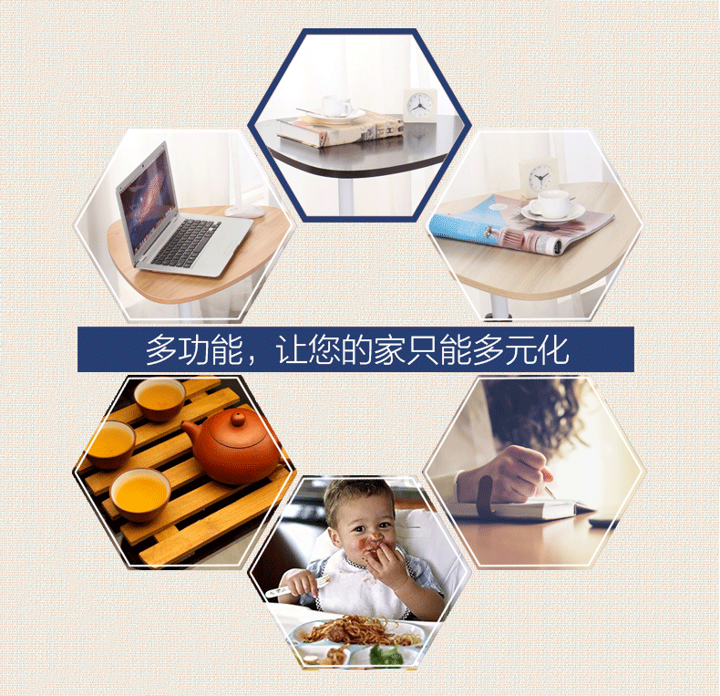 Tiger cha bàn nhỏ đơn giản hộ gia đình đầu giường bàn máy tính bàn di động - Bàn bàn học dergo