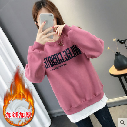 Anti-mùa qingcang phụ nữ áo len siêu lửa dày 2020 mới nước giả nhung knitsweater sâu đến đầu gối lỏng lẻo mã quần áo của phụ nữ