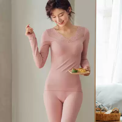 Female sexy lace body fever pants autumn and winter slim low V collar autumn clothes sanitary pants inside sweater sanitary pants