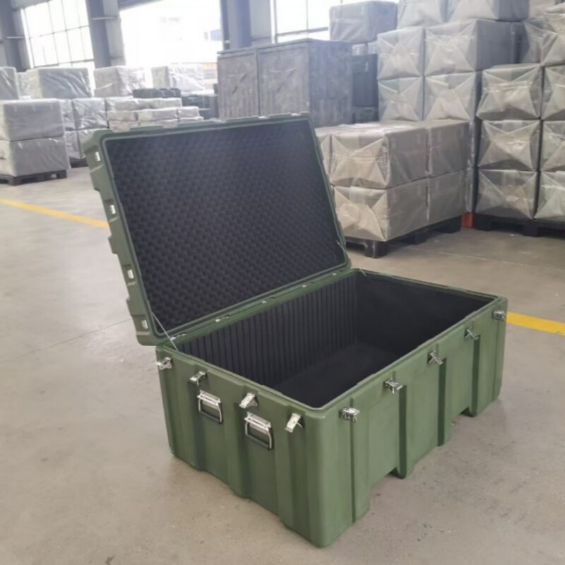 Rotomolded Box, Combat Readiness Emergency Supplies Box, Large Equipment Turnover Box, Outdoor Rescue Equipment Box, Military Green Rotomolded Box, Combat Readiness Emergency Supplies Box, Large Equipment Turnover Box, Outdoor Rescue Equipment Box, Military Green