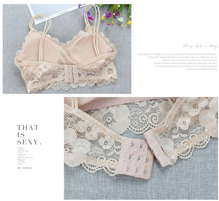 Sexy ren quấn ngực ống top ngắn tập hợp không có vòng thép áo lót đồ lót nữ sinh trung học vẻ đẹp trở lại vest áo lót cho học sinh thpt