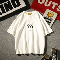 Chuan Taste Summer Japanese hipster Print Short Sleeve T-Shirt Tide Men Casual Loose Half sleeve Top