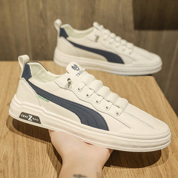 Men's Shoes Winter 2025 New Trendy Brand Versatile Men's Slip-On Leather Non-Slip Wear-Resistant Casual Sports Flat Shoes