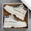 High-Top Men's Shoes, Winter 2025 New Trendy Brand Versatile Leather Work Boots, Men's Thick-Soled Height-Increasing White Martin Boots