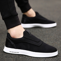  2021 new summer mens shoes Korean version of the trend canvas shoes all-match breathable casual board shoes one pedal lazy tide shoes