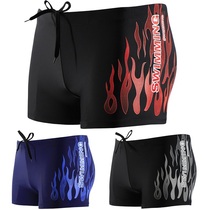 Swimming trunks mens flat angle swimming trunks swimwear fashion mens swimming equipment loose large size adult hot spring