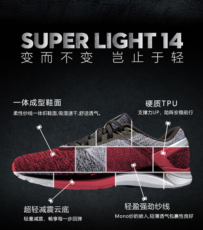 Giày chạy bộ Li Ning giày nam mùa hè giày chạy siêu nhẹ 16 thế hệ giày nhẹ 14 thế hệ giày thể thao thoáng khí nam 15 - Giày chạy bộ giày nữ sneaker