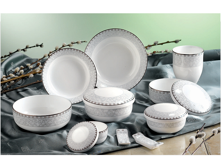 HAENGNAM Han Guoxing 7.5 inch round deep dish south China rural two suits for ipads porcelain tableware dishes