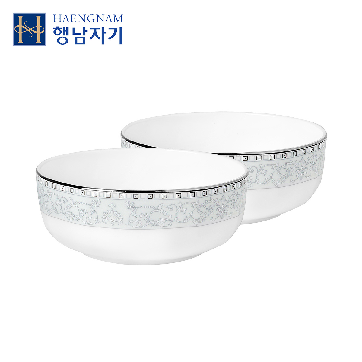 HAENGNAM Han Guoxing south China rural 5 "eight arrises soup bowl 2 only glair ipads porcelain tableware