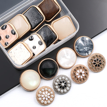 Large clothes metal button men and women clothes wind clothes sweater square button clothing accessories 100 hitch to decorate round buttons
