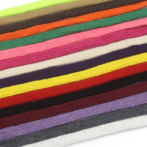 Двойной слой цвет хлопковой веревочный веревка ручной работы ручной работы с плоской веревочной одеждой.