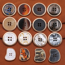 Metal Round Button Western Suit Suit Four Eyes Buttons Male And Female Big Coat Windsuit Clothing 100 Hitch Decoration Upscale Buttons