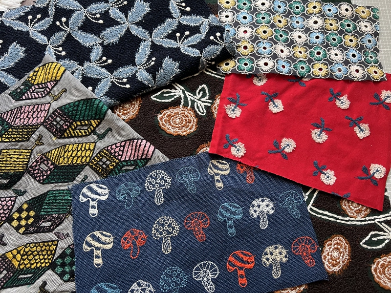 Minagawa Akira Rare Fabric B Minagawa Akira Genuine Mina Perhonen Handmade DIY Scrap Fabric Embroider Fabric