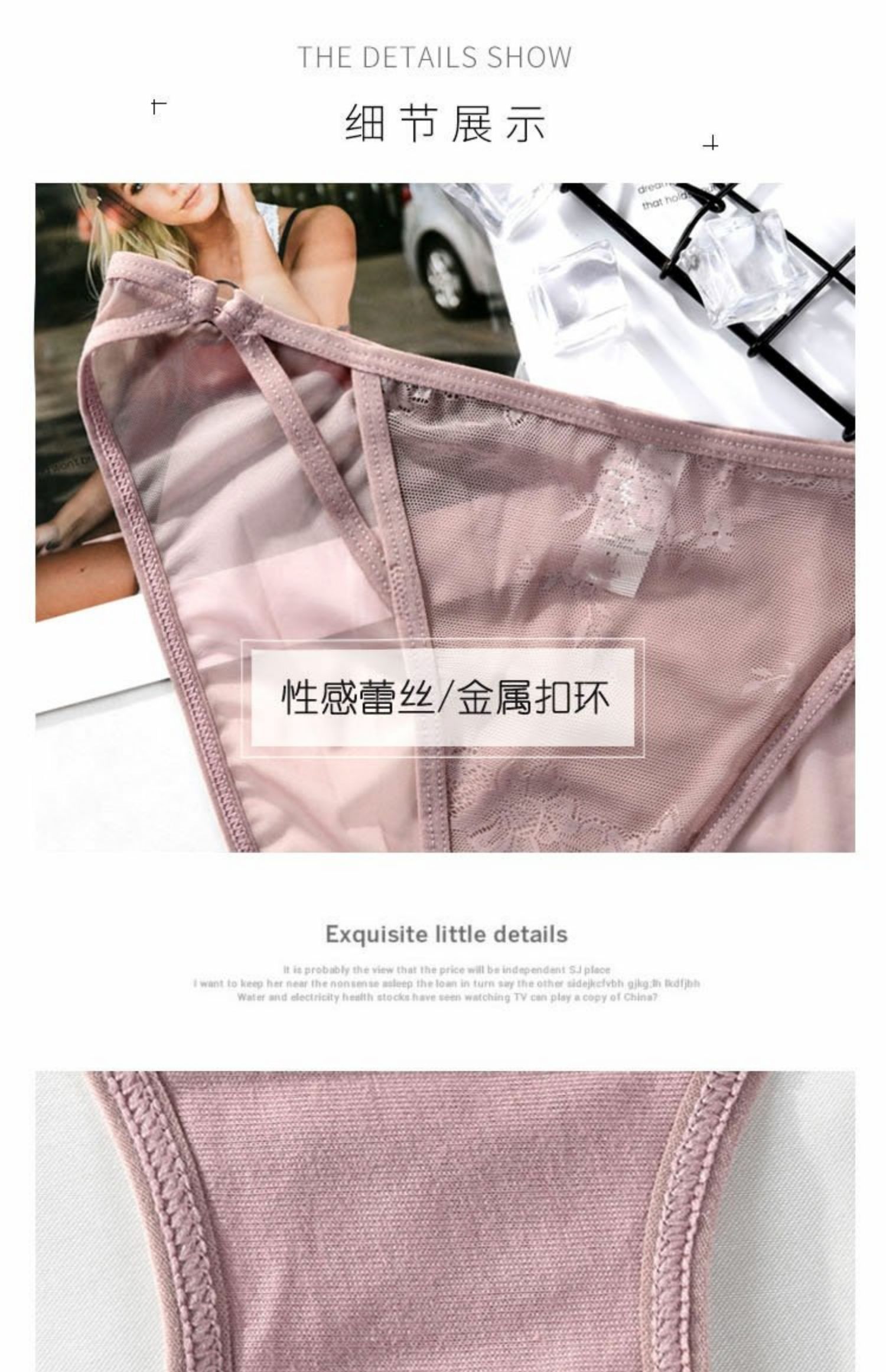Châu Âu và Hoa Kỳ Quần lót ren đen gợi cảm nữ đầy đủ trong suốt quan điểm nóng cô gái eo thấp quần lưới mỏng - Giữa eo quần sịp nam