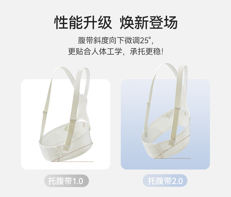 Бандаж 十月结晶反重力托腹带孕妇专用腹部腰托肚子背带透气排汗秒穿脱 October crystallization