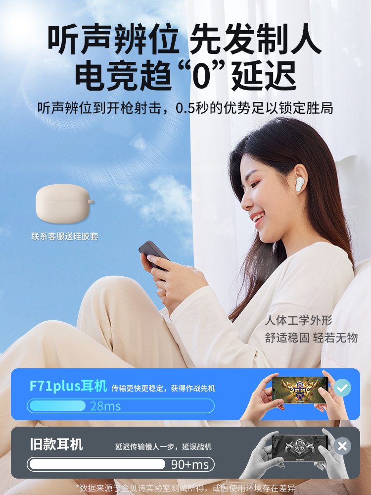 100 Hours of Battery Life, Enc Noise Reduction, Wireless Bluetooth Headphones, Sports Model 2026, Genuine Product, Suitable for Apple, Xiaomi, Huawei