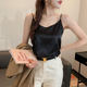 Simulation silk camisole women's small suit with net red sleeveless ice silk top summer loose outer wear bottoming