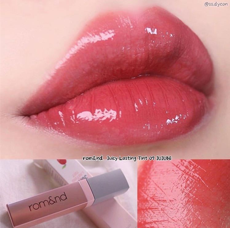 Spot ▲ Hàn Quốc ROMAND Lip Glaze 闵 Celer khuyên dùng JUJUBE / FIGFIG Lasting Moisturising Lip Gloss Lipstick - Son bóng / Liquid Rouge 	son bóng ink