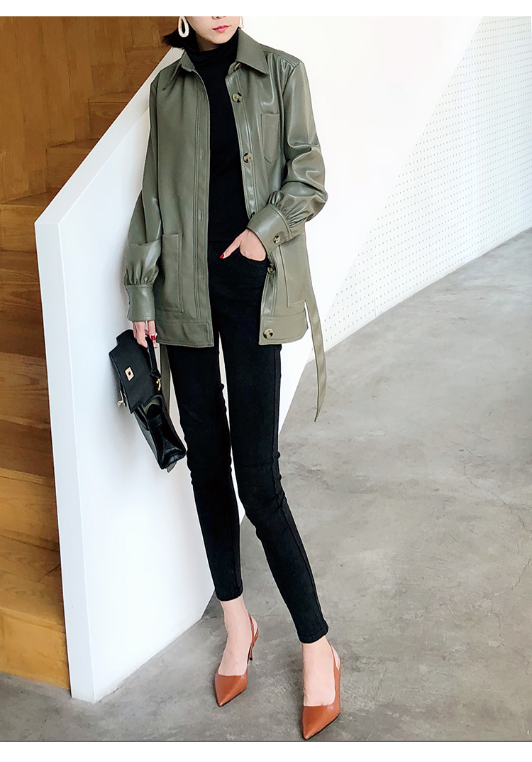 Áo khoác cotton bằng vải bông nữ 2018 thu đông mới retro giảm béo dài đoạn giả da cừu mềm áo khoác da dày áo da thật cao cấp