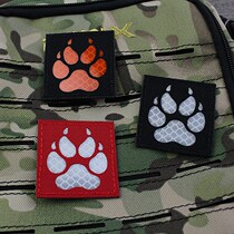 Outdoor army paw magic with IR high light reflection patch Pet dog sticker clothes armband personality label
