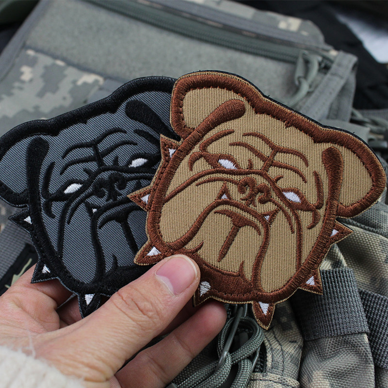 Embroidered Velcro Badge Bulldog Morale Badge Badge Armband Hat Badge Backpack Velcro Patch