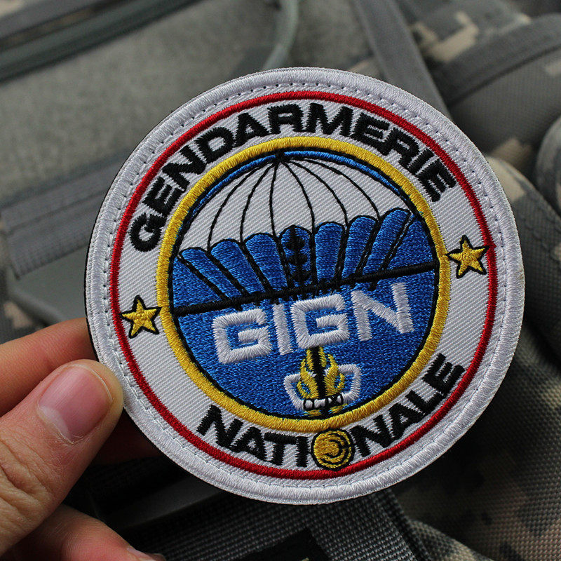 French Gendarmerie GIGN GIPN shield armband personality cloth sticker armband embroidery badge honor medal Velcro