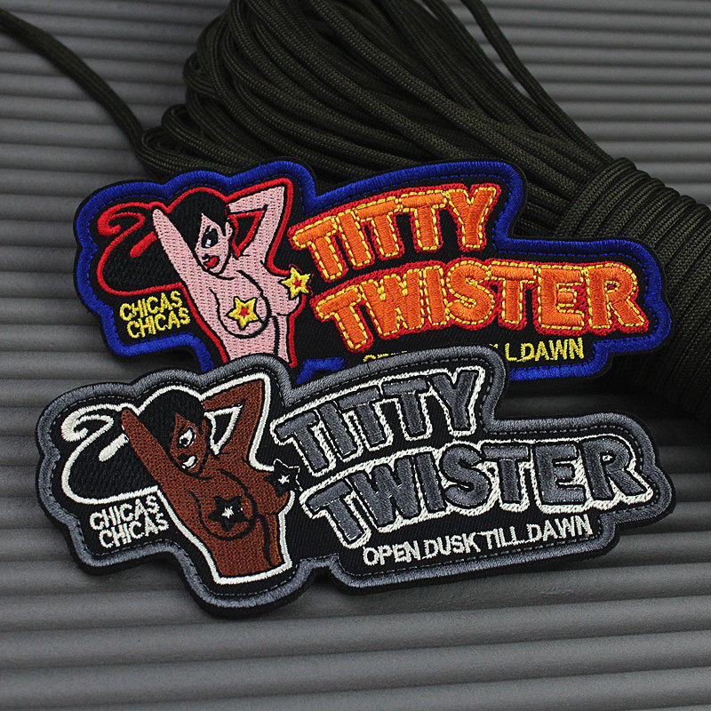 Encrypted version of the embroidered magic sticker chapter TITTY TWISTER teat twisting machine magic armband personality morale chapter