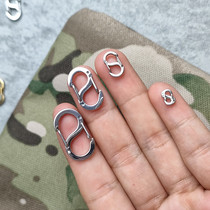 Outdoor 316 stainless steel 8 word button hang S type spring fault your key bracelet bracelet necklace pack zip button