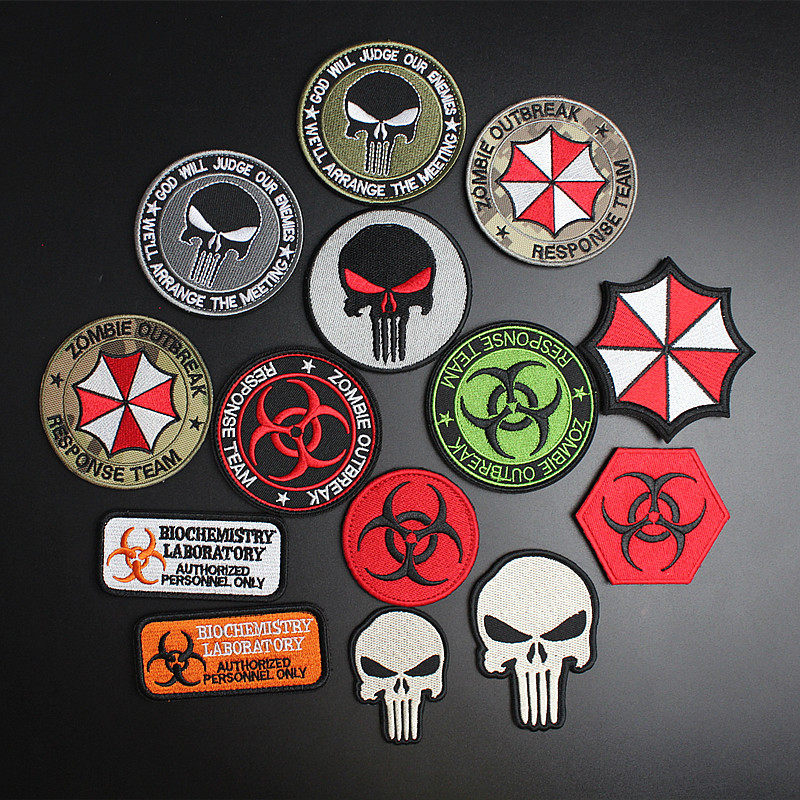 Biochemical Crisis Sticker Outdoor Personality 3D Embroidery Arm Badge Magic Sticker SHOULDER BAG Badge Arm Octopus MAGIC STICKER