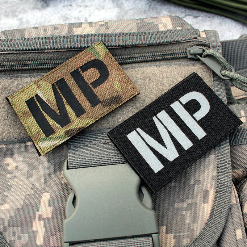 IR reflective laser engraving magic posted MP infrared night vision arm chapter outdoor coat cap backpack