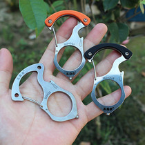 Three-edged wood stainless steel multi-functional key button outdoor defense tool automobile glass window breaker