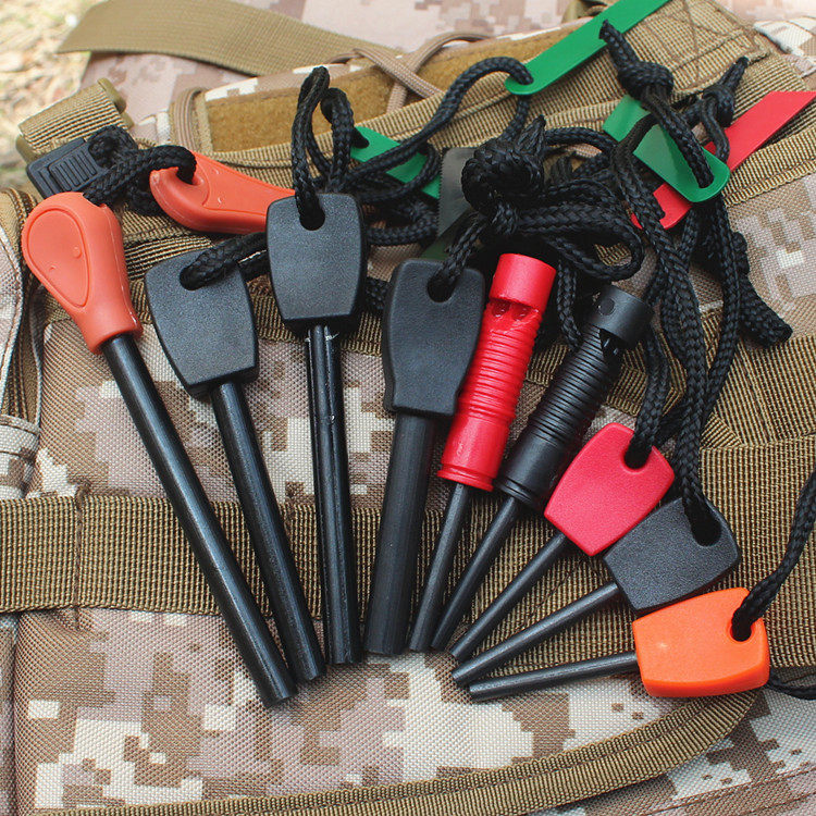 Outdoor tinder stick Large take flint Flintstone small magnesium rod Outdoor tinder stick take firearm with video