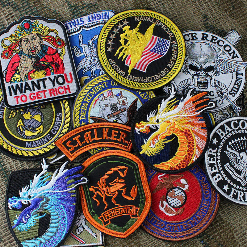 Ultra-fine encrypted Velcro backpack Velcro personalized embroidery tactical shoulder straps armbands badges clothing accessories armbands