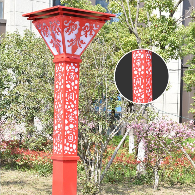 Outdoor landscape light 3 meters 4 meters 5 meters square lamp post community Chinese square waterproof super bright antique LED garden light