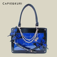 Черная и синяя бабочка + галстука версия