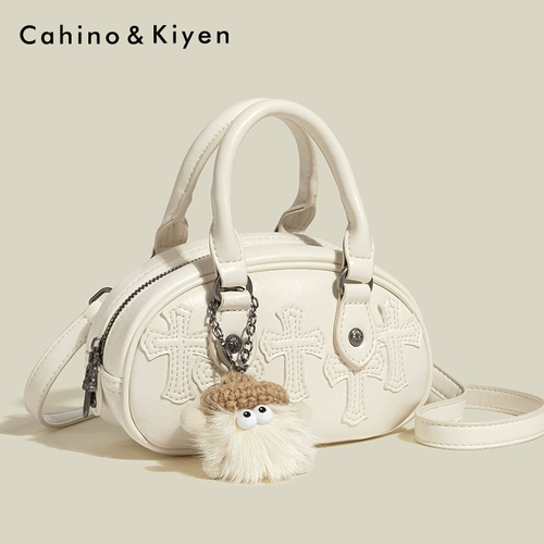 CAPIE & KURI NISHE Premium Bowling Women's Women's 2025 Новая весна и летняя универсальная сумка для подушки ручной работы с крестом