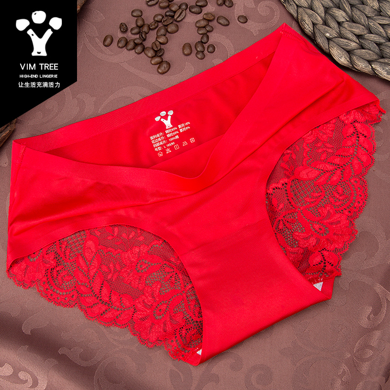 本命年大红大码红色内裤女士纯棉裆结婚喜庆鸿