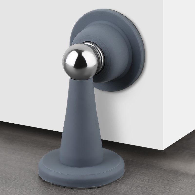 Door suction silicone free perforated door stopper anti-collision and windproof household wall door suction door suction strong magnetic fixed anti-collision pad buckle