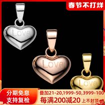 Jin Duoxi 18K Gold Pendant Platinum Rose Gold Love Heart Color Gold Pendant Gold Jewelry Necklace