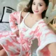 Váy ngủ nữ mùa thu và mùa đông san hô lông cừu dài tay đồ ngủ hai mảnh flannel dày áo ngủ gợi cảm áo choàng tắm dịch vụ nhà đầm ngủ 2 dây